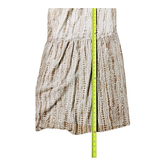 BCBGeneration Cold-shoulder white prairie tan Tiered Maxi sun Dress size XS new - Picture 11 of 12